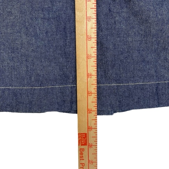 City Blues by Koret Jacket Small Denim Chambray Blue Large‎ Buttons Shacket - Picture 16 of 16